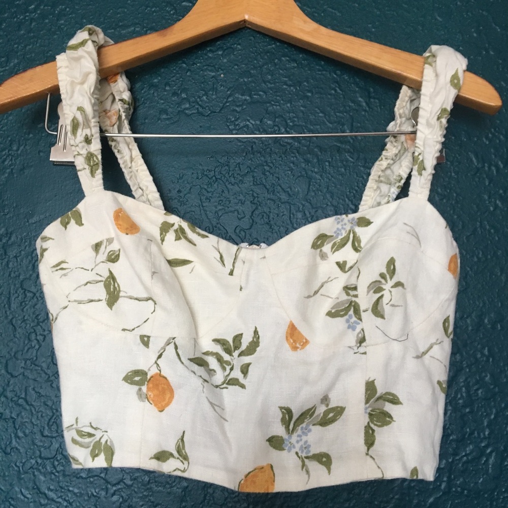 Reformation linen bustier